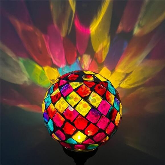 Mosaic Solar Lights Outdoor Decor Pathway Light Waterproof LED Stake Light - Picture 6 of 7